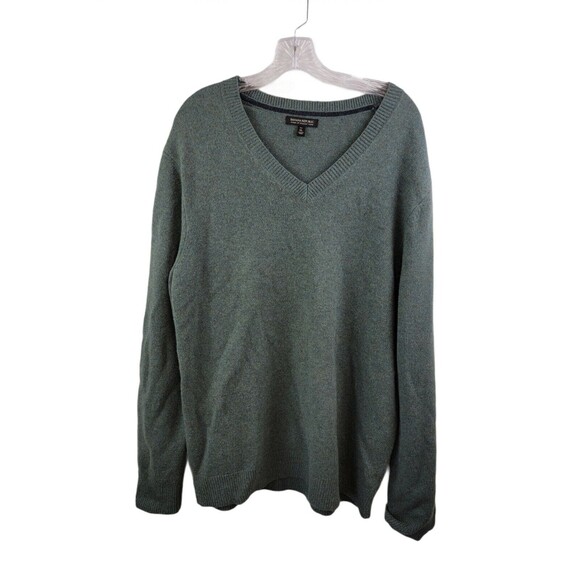 Banana Republic Other - BANANA REPUBLIC Sweater 100% Merino Wool V-Neck  XL GREEN